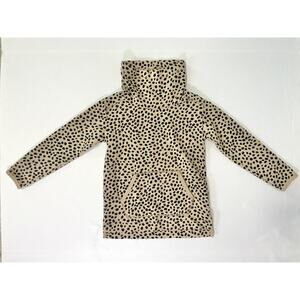 J Crew Crewcuts Girls Turtleneck Long Sleeve Sweatshirt XS Cheetah Leopard Print